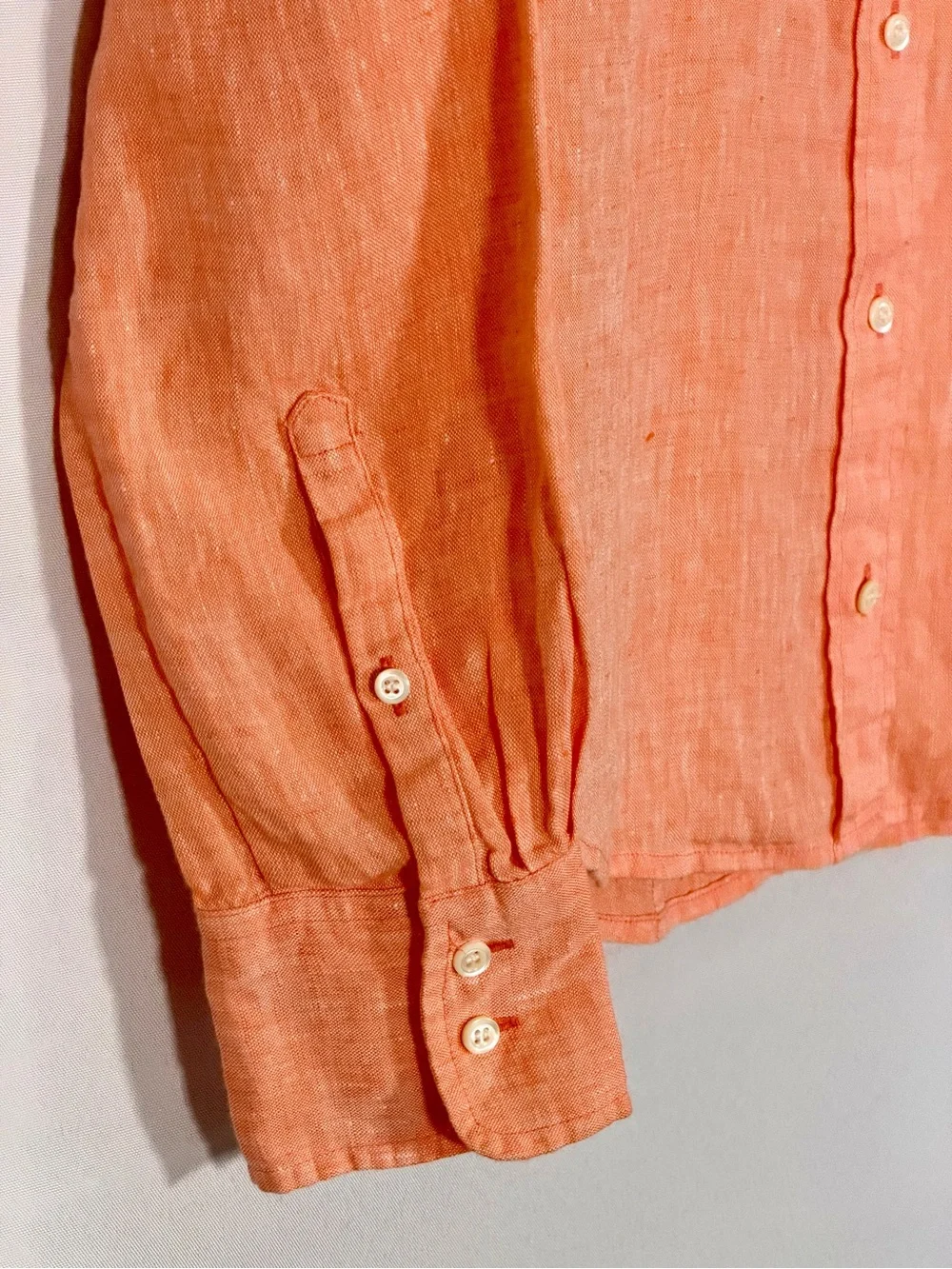 NWT J.Crew Baird McNutt Irish Linen Perfect Shirt Coral Size 6